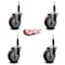Service Caster 4'' Maroon Poly Wheel Swivel 3/4'' Expanding Stem Caster Set, 4PK SCC-EX20S414-PPUB-MRN-34-4 - alternate 4